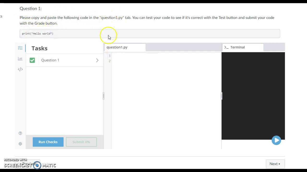 1.3 code practice edhesive - YouTube