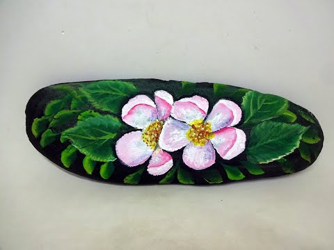 COMO PINTAR PIEDRAS CON ROSAS SILVESTRES PASO A PASO Pedreta de Riu 7 by Susana Puig