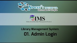 01. Library Management System : Admin Login