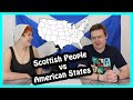 Scottish People Name American States on a Map