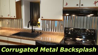 Corrugated Metal Backsplash