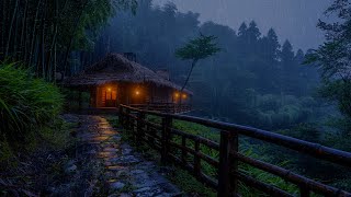 When the Rain Forest | The Sound of Rain Helps the Soul Find Peace Next to the Small House
