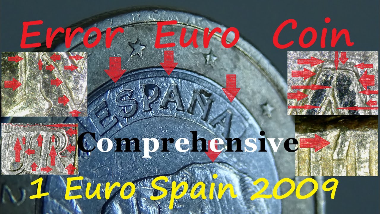 Error euro coin 1 euro Spain 2009 Double printed & Other errors  Comprehensive