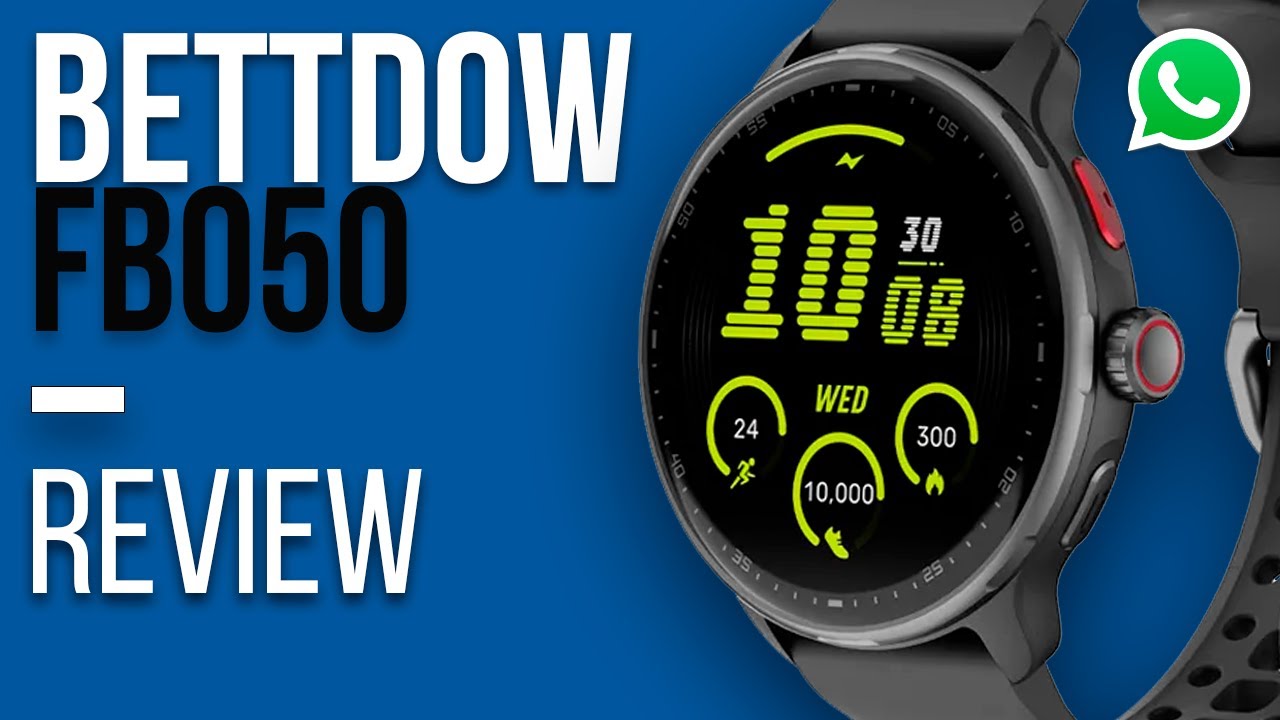 Smartwatch BETTDOW FB050 Unboxing Review - GPS, AMOLED e RESPONDE WHATSAPP no ANDROID! Vale a pena?