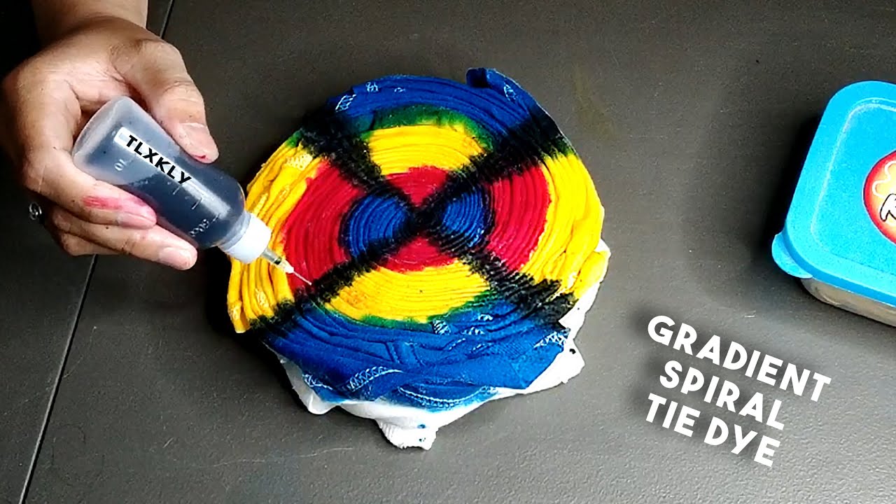 Gradient Spiral Tie Dye 4 Colors by Tali at Kulay - YouTube