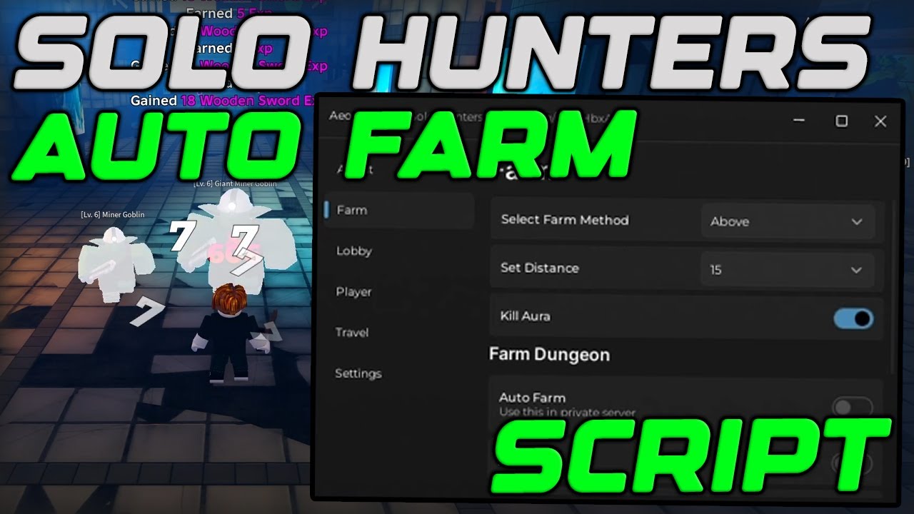 [🎉BEST] Solo Hunters Script Gui Auto Farm, Kill Aura & God Mode - Roblox 2026