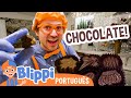Blippi e a Fábrica de Chocolate! | Blippi em Português | Vídeos Educativos para Crianças