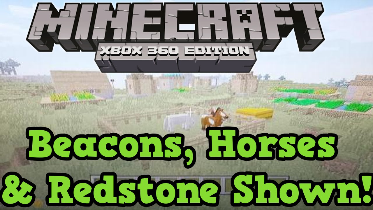 Minecraft Xbox 360 + 1 HORSES & HOPPERS SHOWN IN GAME YouTube