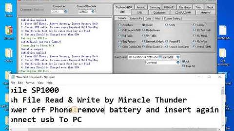 Qmobile SP1000 Flash File Read & Write Done With Miracle Thunder By GSMQaiserJameel