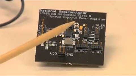 LM48511 boosted Class D audio amp with spread spectrum demo