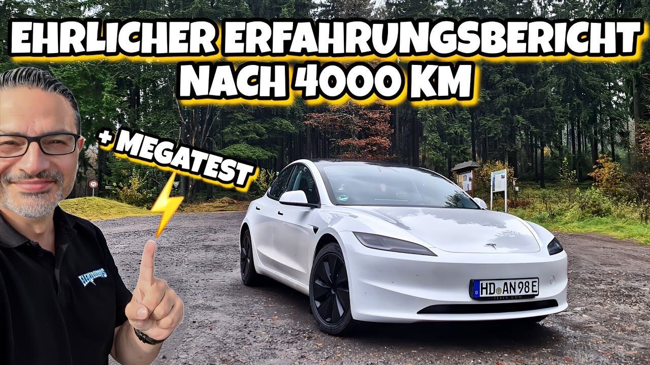 Tesla Model3 Highland Megatest und Erfahrungsbericht nach 4000 km mit Lob &  Kritik 