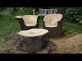 How To Make Chainsaw Carving A Chair, Techniques Wood Cutting Woodworking Carpenters Dexterity