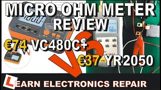 MicroOhm Meter Short Circuit Finder Review Comparison Vici VC480C+ vs YR2050 Milli Low Ohms Meter