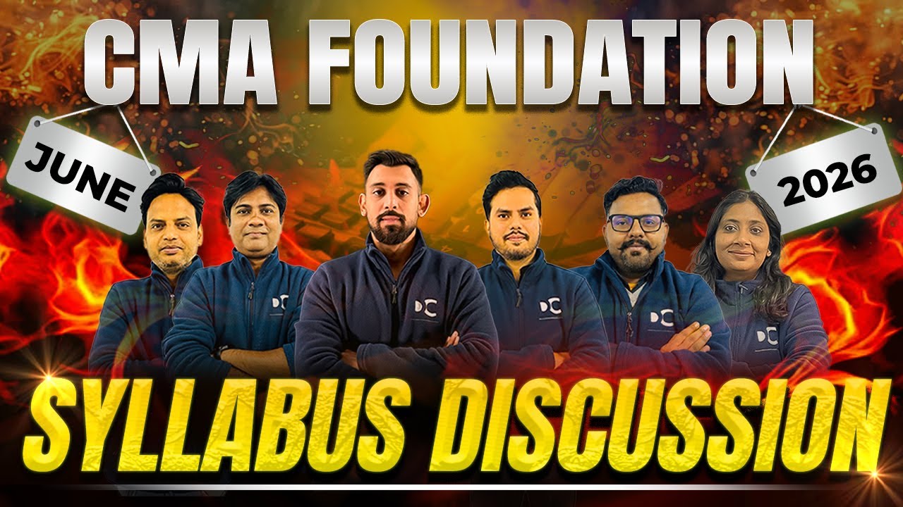 CMA Foundation Syllabus | Complete Details | June 2026 - YouTube