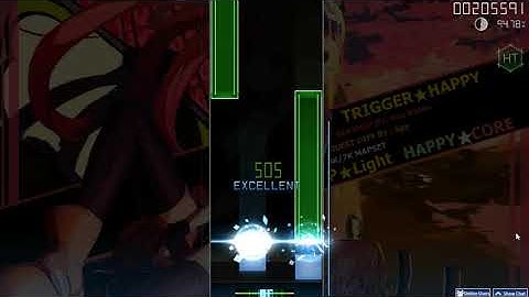 Trigger Happy - P Light [INSANE - A RANK 4K - OSU!MANIA GAMEPLAY]