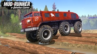 Spintires: MudRunner - Zil 167 All Terrain Vehicle 6x6 Test on a Difficult Track
