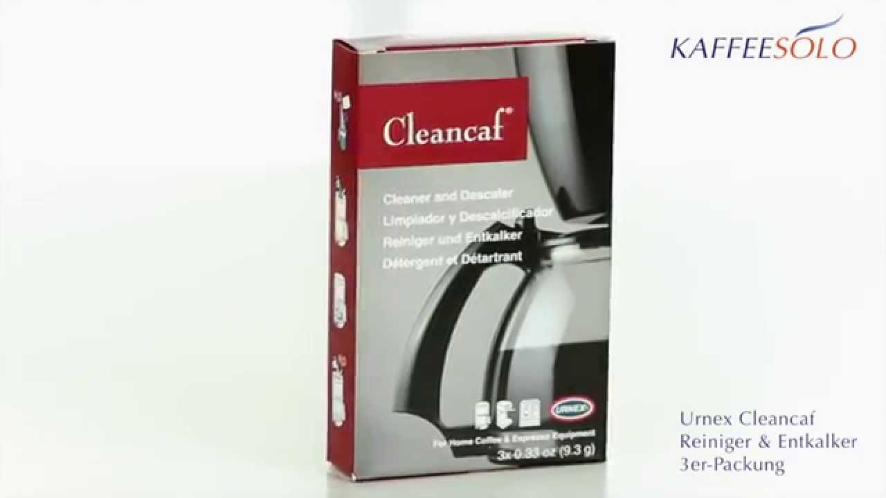 Urnex Cleancaf Reiniger & Entkalker 3er-Packung - YouTube