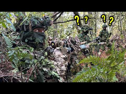 They Had NO IDEA I Was There (Airsoft Ghillie Sniper)