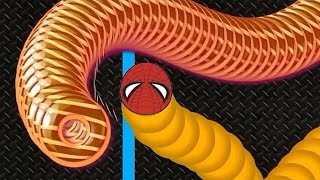 Reckless Action!! Spider-Man Hero Worm "Enters the Giant Worm's Nest || Worms Zone Heroe's #00144 screenshot 2