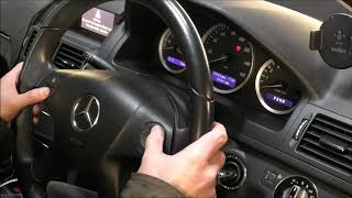 Mercedes C180 W204 2008 Service A overdue message reset 4 button steering wheel how to