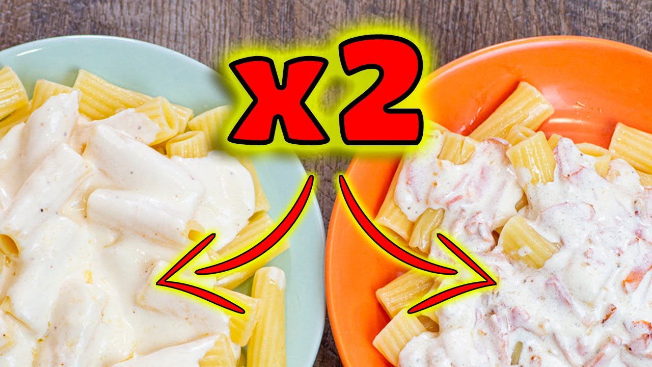 Salsas para PASTA Receta SALSA ALFREDO y CARBONARA RAPIDA (salsa blanca