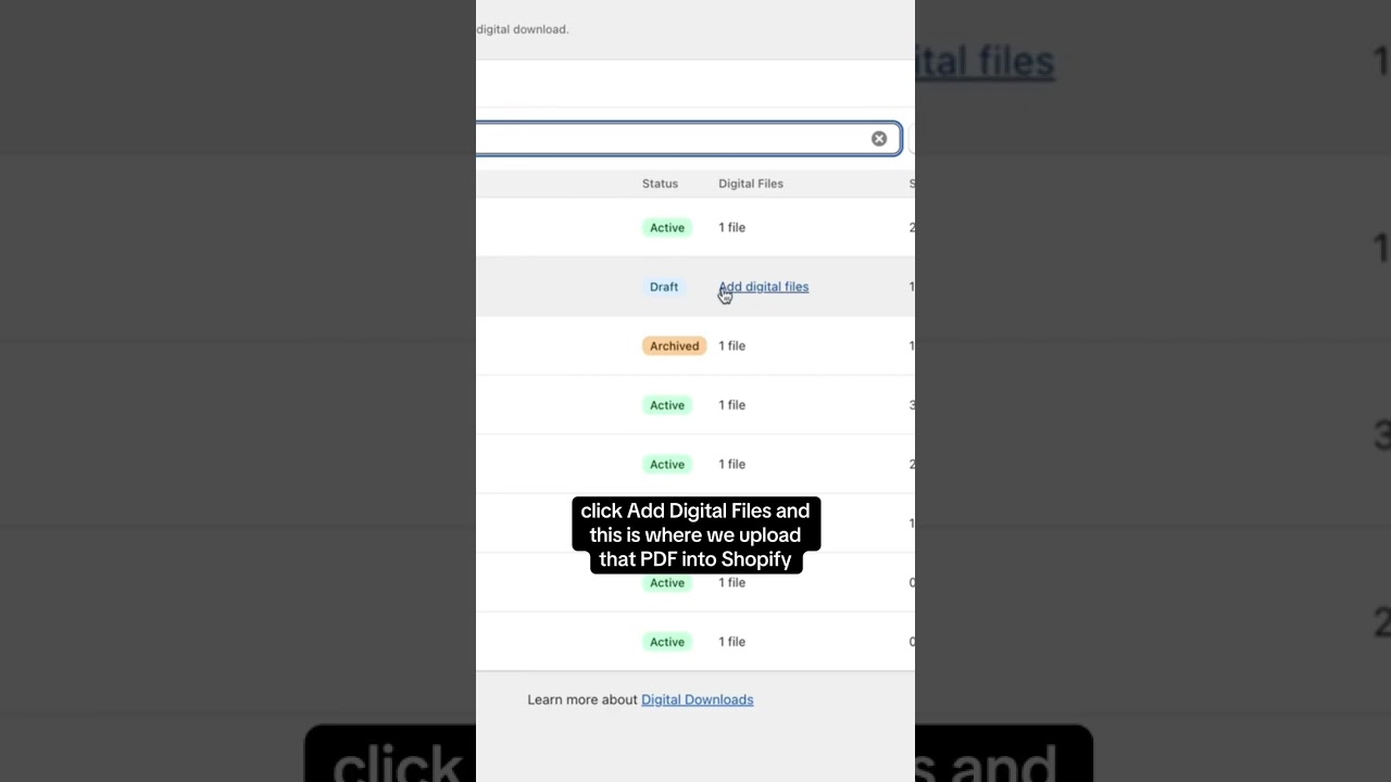 How to upload a digital product file to Shopify