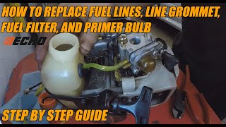 How to replace fuel lines and fuel line grommet on a string trimmer (ECHO)