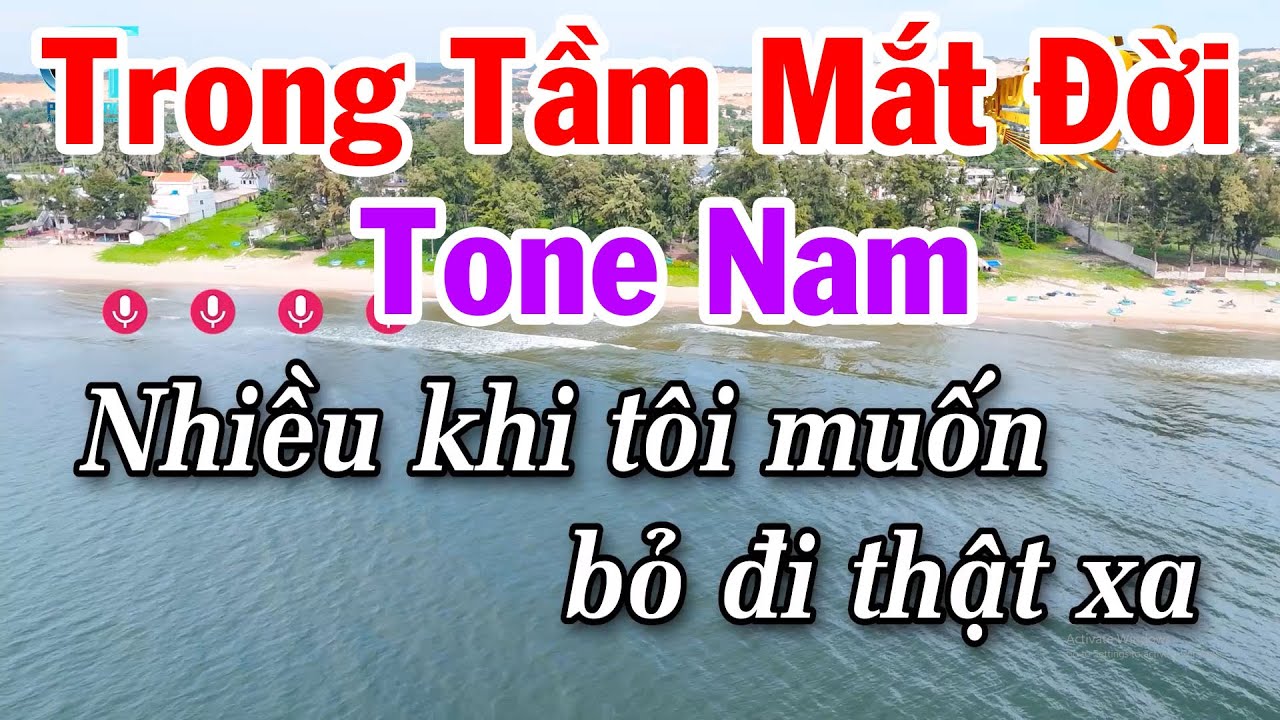 Karaoke Trong Tầm Mắt Đời Tone Nam Nhạc Rumba Dễ Hát Tuấn Cò