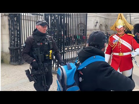 When The Police Have To INTERVENE To PROTECT Kings Guard & Tourists.