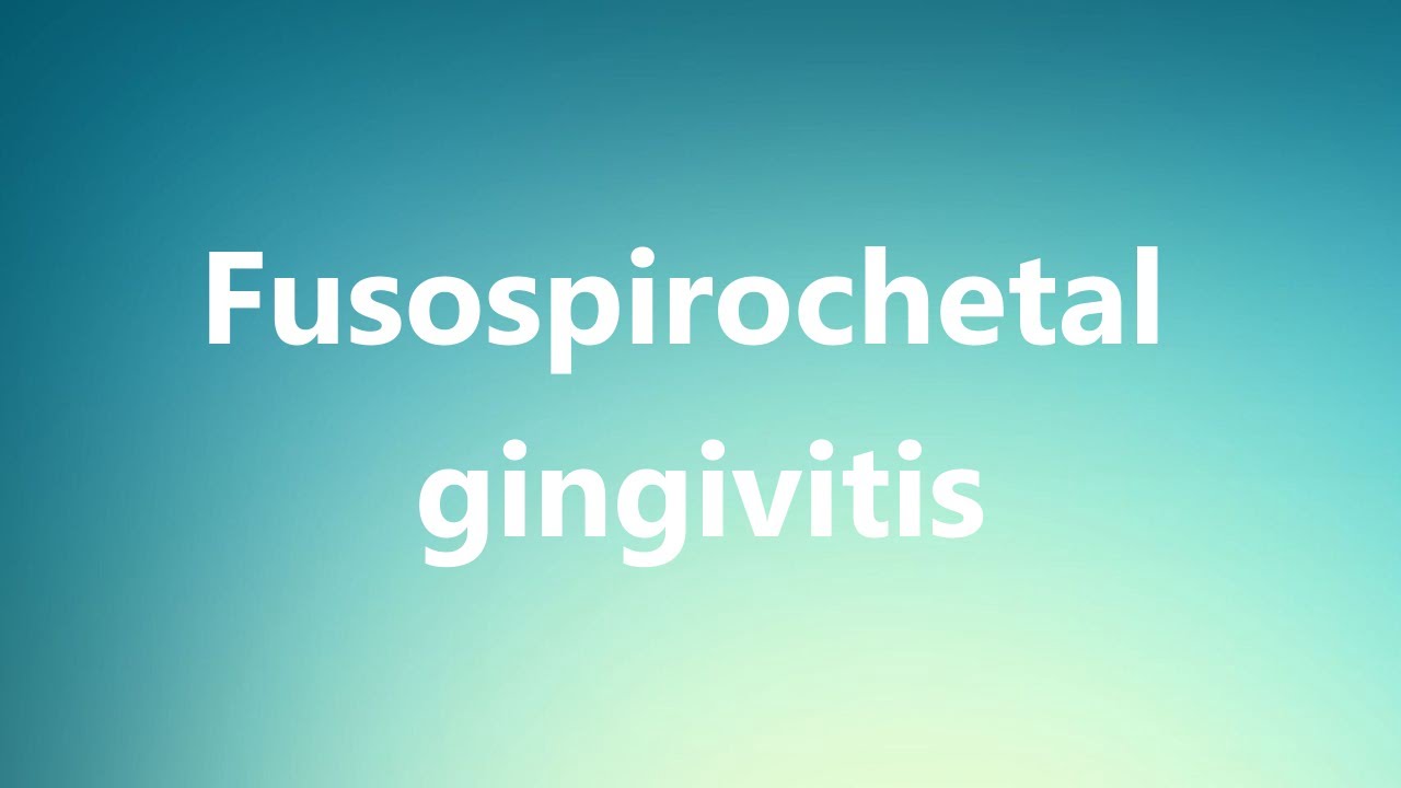 Fusospirochetal gingivitis Medical Meaning and Pronunciation YouTube