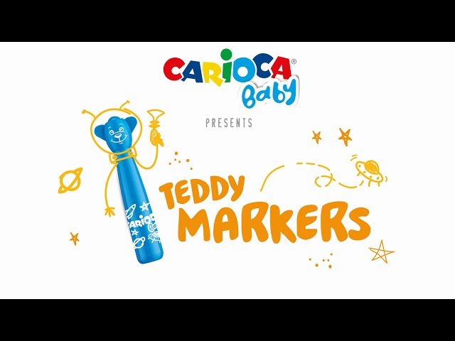 Write Away Stationery Store - CARIOCA BABY SUPER SAFE TEDDY MARKERS AGE 1+  Super safe felt tip pens designed to be the protagonists of games, stories  and dreams of babies, toddlers and