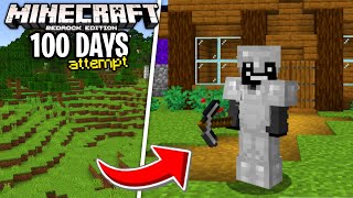 i tried surviving 100 days in minecraft bedrock