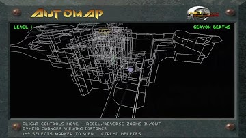 Descent 2 mod: D2X_XL - Geryon Depths - Map at entrance to level 11