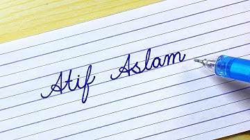 “Atif Aslam” Beautiful name in Cursive writing | Handwriting | Calligraphy | Lettering