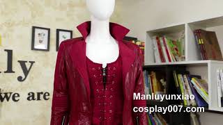 High quality Scarlet Witch Wanda Maximoff cosplay costume detail overview
