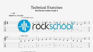 Technical Exercises Rockschool Electric Guitar Grade 2