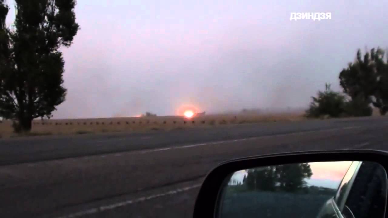 Обстрел Градом окраин Мариуполя 04.09.2014