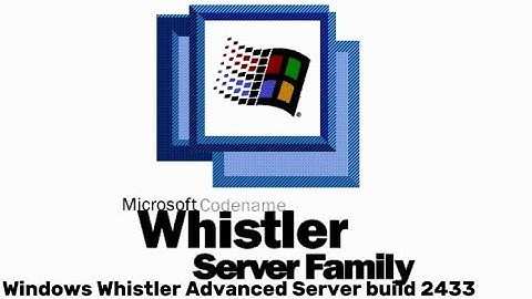 Windows Whistler Advanced Server beta 2 build 2433