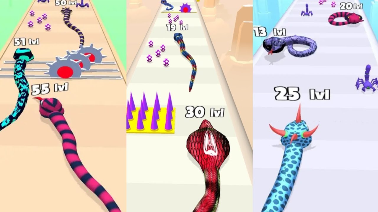 Snake run merge fight android game 