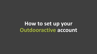 How to set up your Outdooractive Account