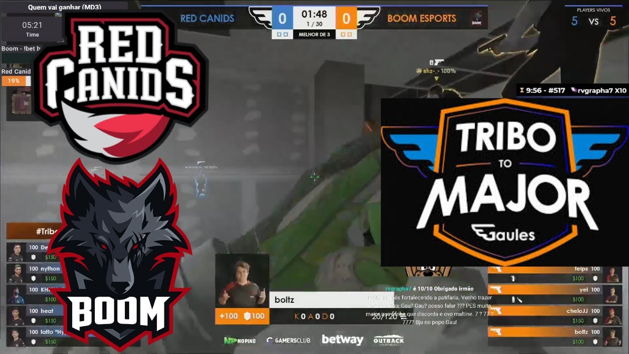 BOOM Esports vs RED Canids - VERTIGO MAP1 - TRIBO TO MAJOR - @Gaules