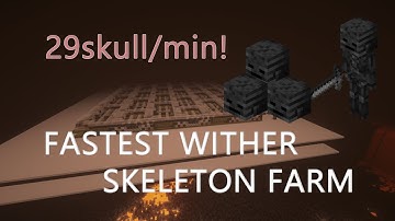 Minecraft 1.14.4 Fastest Wither Skeleton Farm (16-29skull/min) 【outdate】