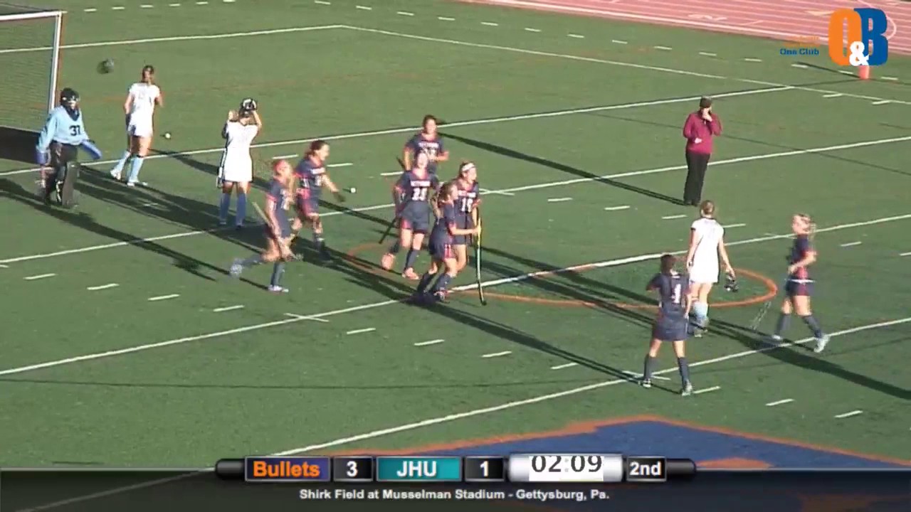 WATCH: Gettysburg College Field Hockey vs. Johns Hopkins, 10/28/2016