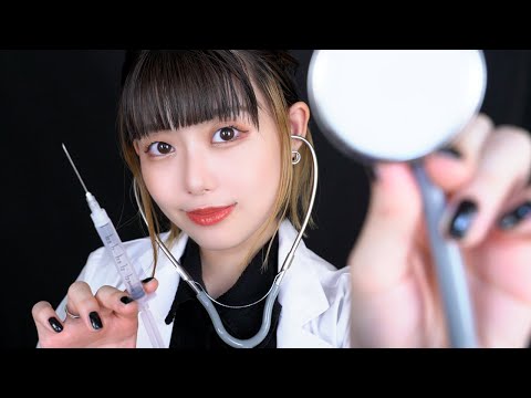 【ASMR】眠くなる健康診断ロールプレイ・瞳孔チェック/視力検査/聴力検査/採血【睡眠導入】