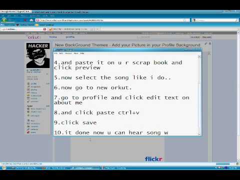 How to Add Songs,Pictures in Orkut Profile Page Easy Steps