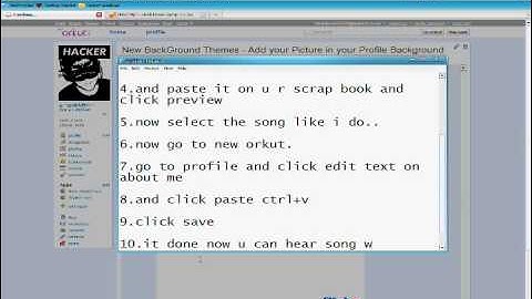 How to Add Songs,Pictures in Orkut Profile Page Easy Steps