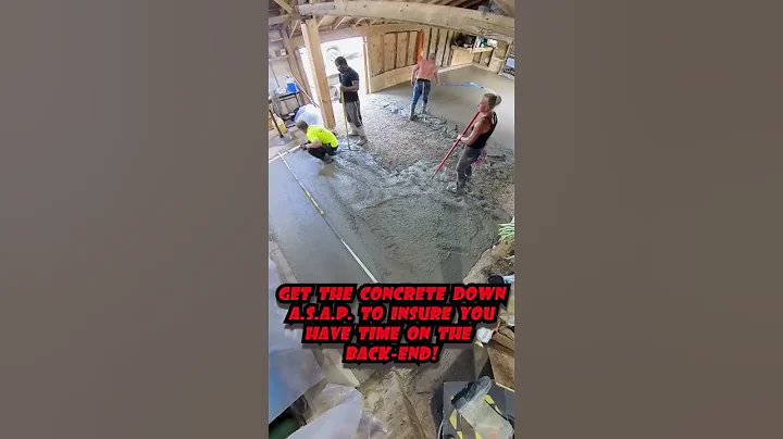 🏁💯🏎️How To Pour Concrete Garage Floor Race-Car FAST!🏎️💯🏁 #satisfying #shortvideo #shorts