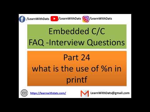 What is Use of %n in the printf library function | Embedded C Interview Questions