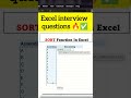 sort in Excel| Excel interview questions #exceltutorial #excel#interview #shorts #tricks