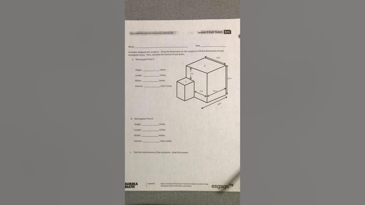 Module 5 Lesson 9 Exit Ticket answers - YouTube